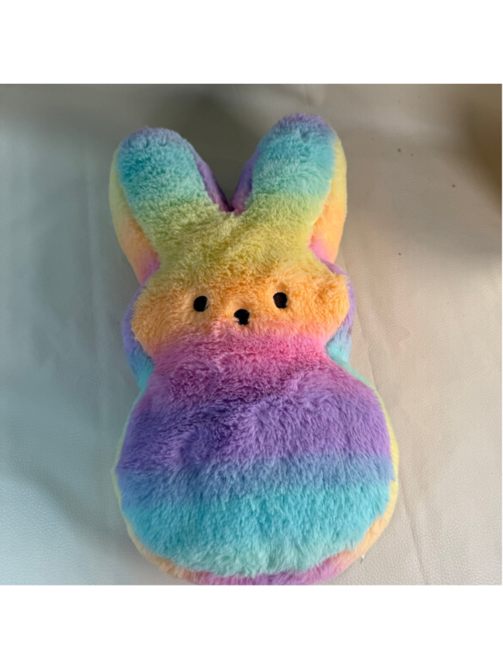 Peeps Rainbow Bunny Plush 16” Pastel Tie Dye Easter Rabbit Stuffed Animal